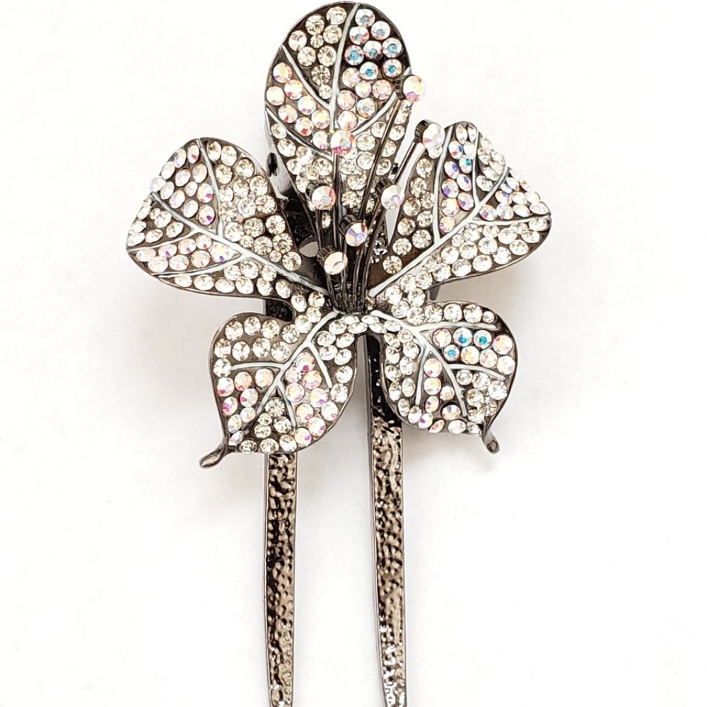 Floral Crystal Hair Clamp